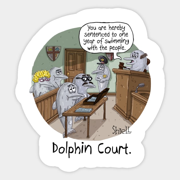 DOLPHIN COURT Sticker by macccc8